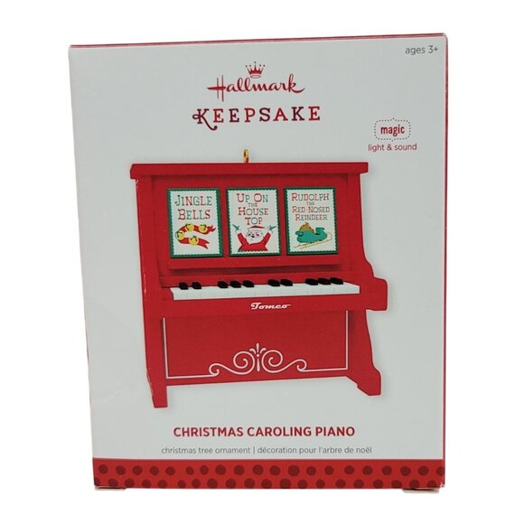 Hallmark Christmas Caroling Piano Ornament Magic Light & Sound 2013 TESTED WORKS - Picture 10 of 12